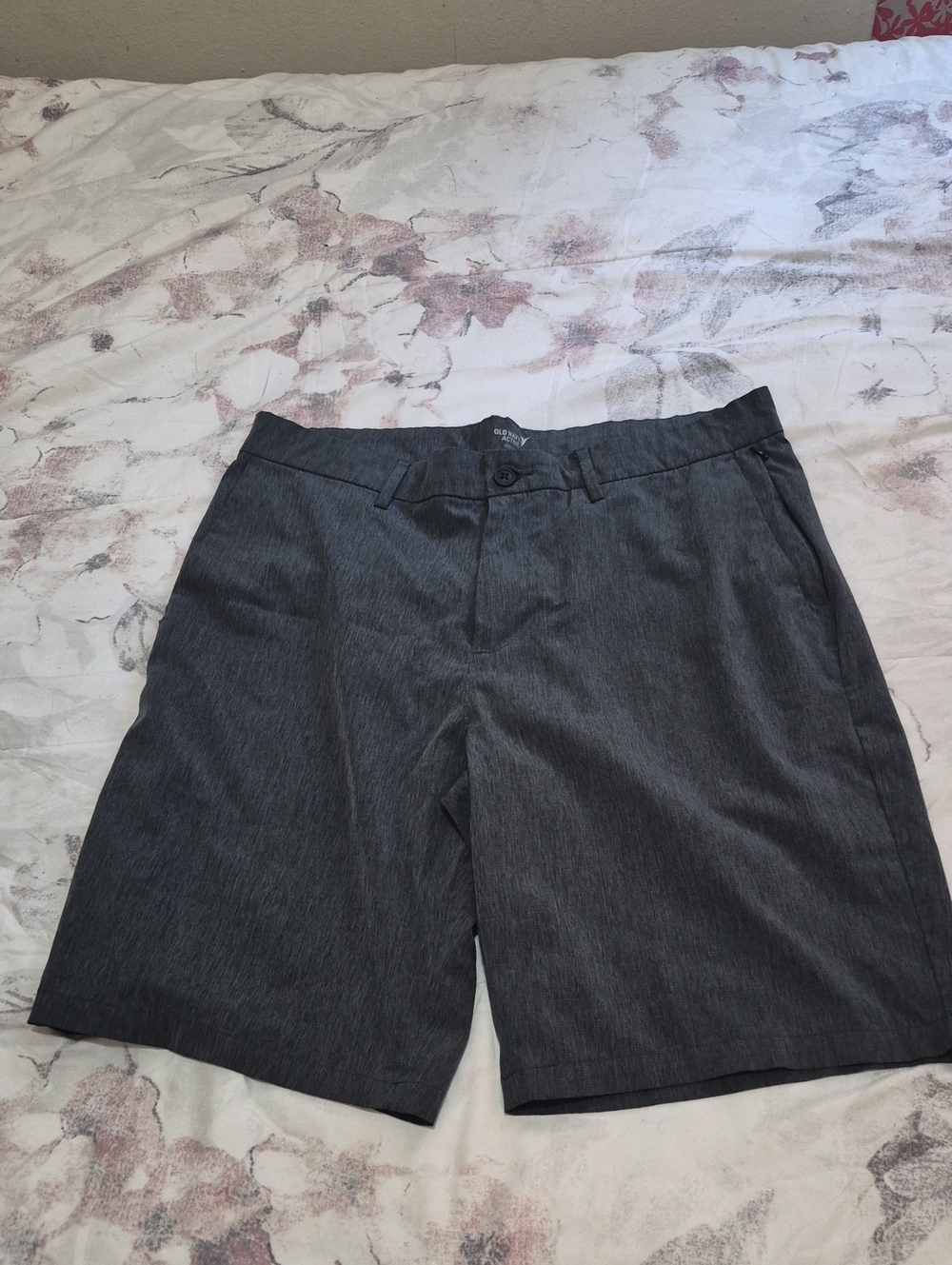 Men's Dark Gray Dress Shorts - Classic Waistband